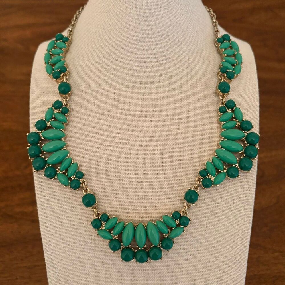 J.Crew | Green Resin Statement Necklace | 20” Adjustable